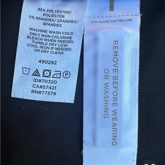 Lauren Ralph Lauren Navy Faux Wrap Ruffle Jersey Dress 14 NW - Picture 9 of 11